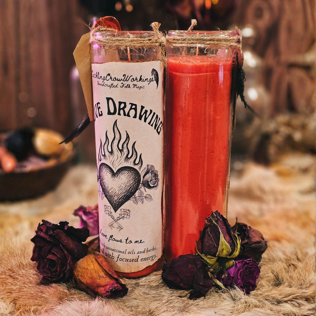 Love Drawing 7 Day Ritual Candle | Handmade for Attraction, Romance, Sweetness