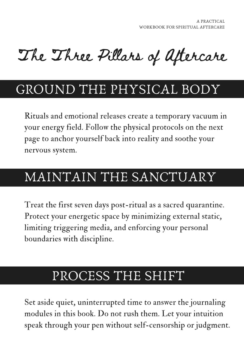 Practical Spiritual Aftercare Workbook - A Healing Workbook for Release, Boundaries & Self-Trust