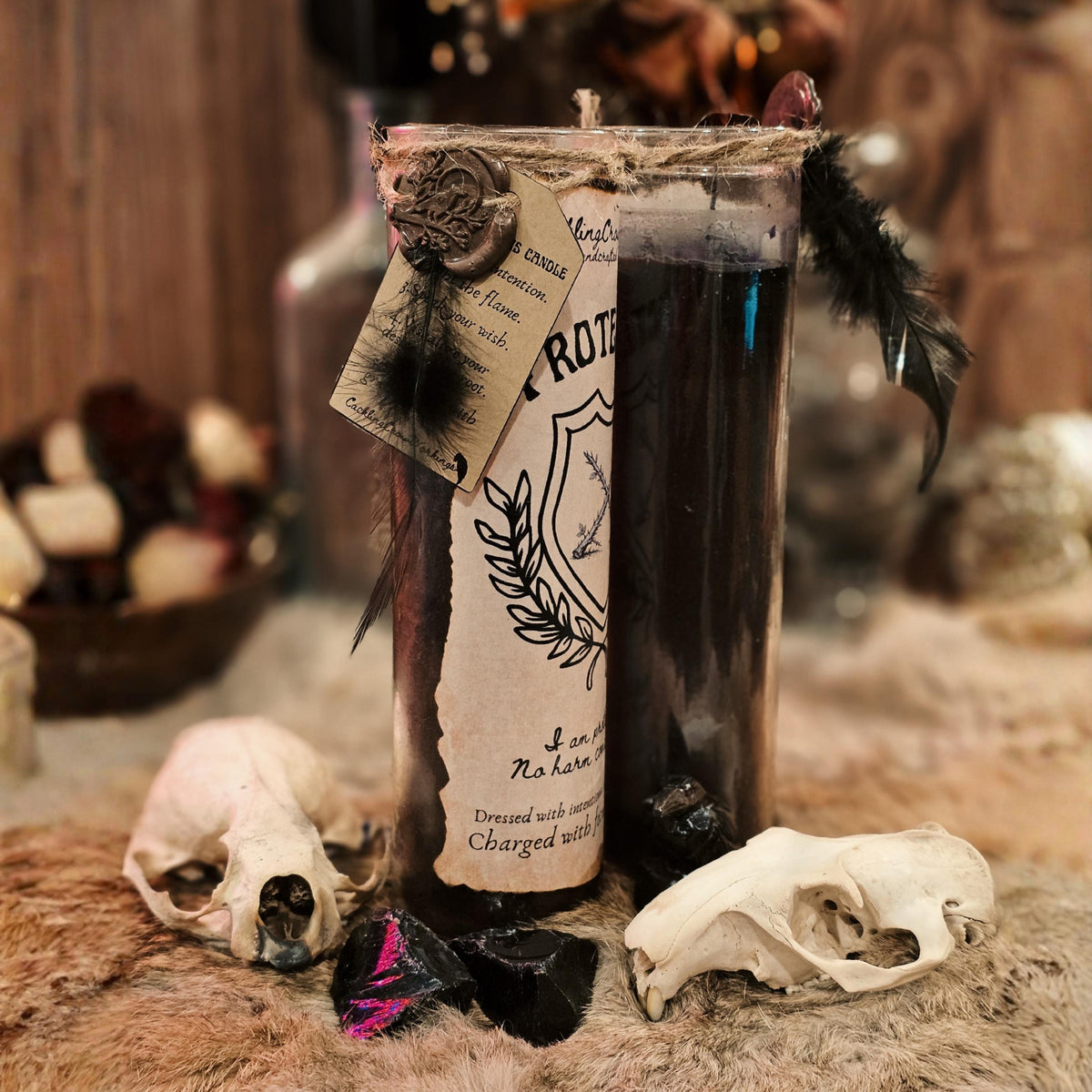 Protection 7-Day Candle – Unscented Handcrafted Folk Magic for Warding, Shielding, & Spiritual Cleansing
